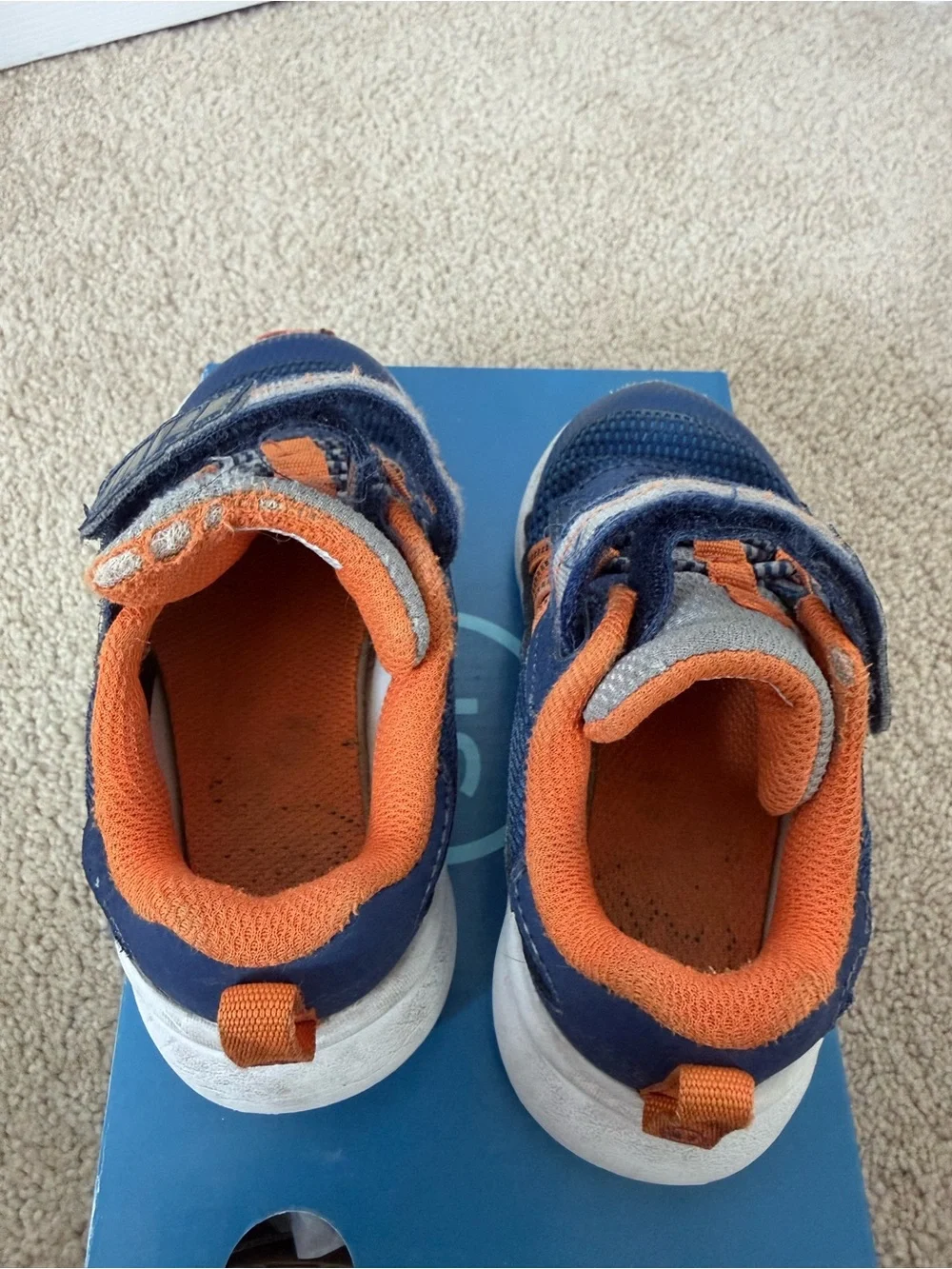 Stride Rite Navy and Orange Toddler Athletic Sneakers 6.5XW m2p journey